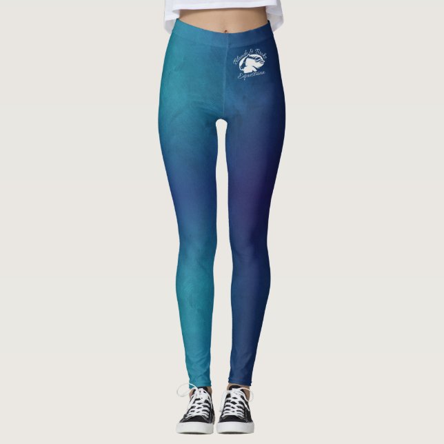 Blonde & Broke - Gemusterte Leggings - Weißes Logo (Vorderseite)
