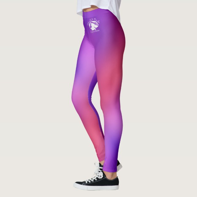 Blonde & Broke - Gemusterte Leggings - Weißes Logo (Links)