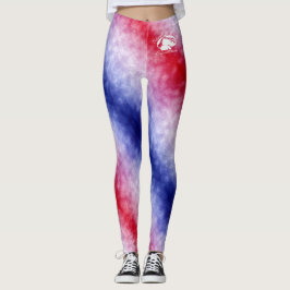 Blonde & Broke - Gemusterte Leggings - Weißes Logo