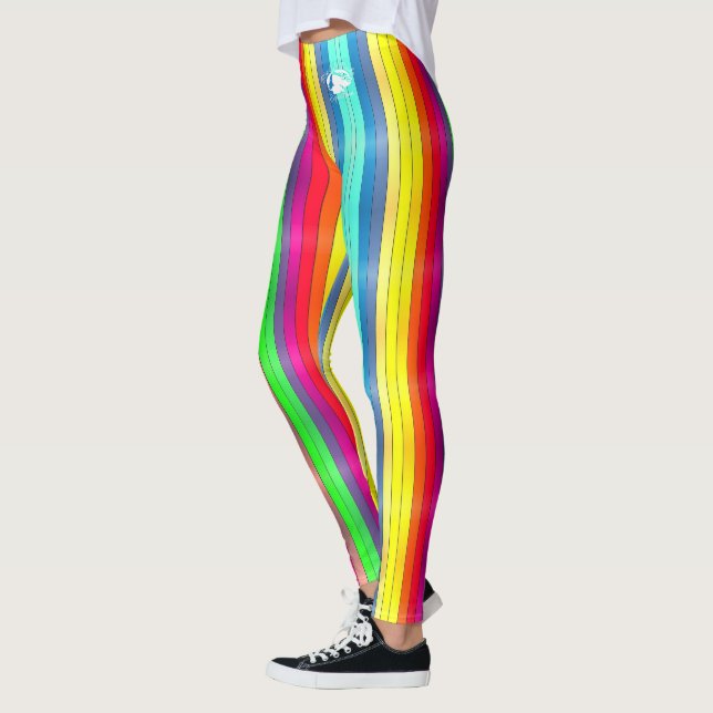 Blonde & Broke - Gemusterte Leggings - Weißes Logo (Links)