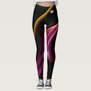 Blonde & Broke - Gemusterte Leggings - Weißes Logo