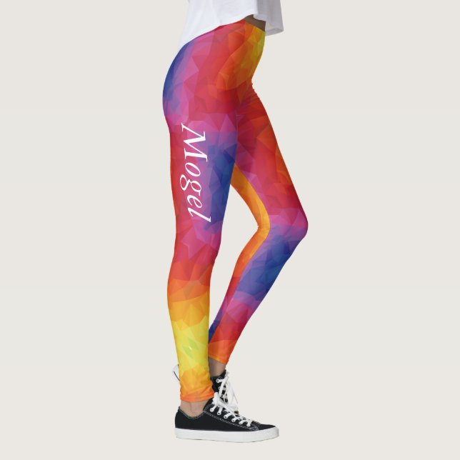 Blonde & Broke - Gemusterte Leggings - weißes Logo (Rechts)