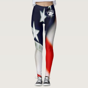 Blonde & Broke - Gemusterte Leggings - Weißes Logo