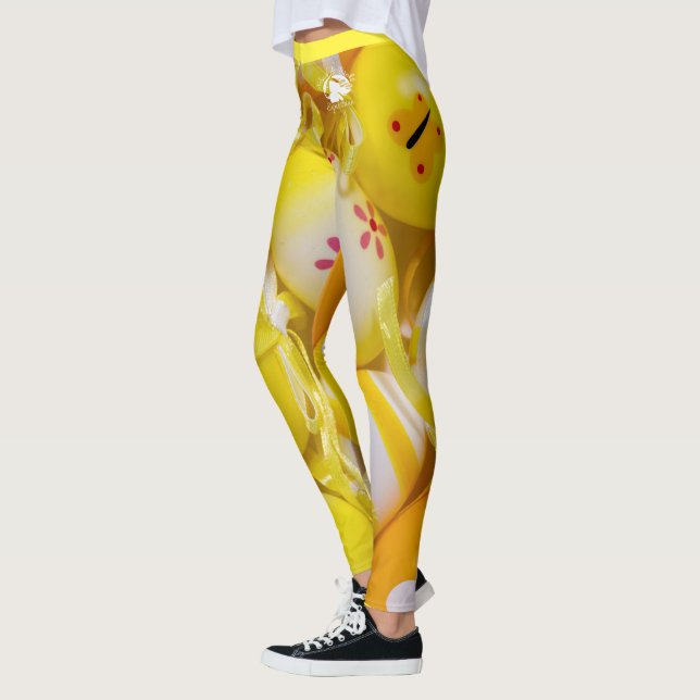 Blonde & Broke - Gemusterte Leggings - Weißes Logo (Links)