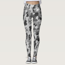 Blonde & Broke - Grau Schwarze Camouflage Leggings
