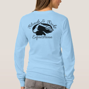 Blonde & Broke - Schwarzes Logo (vorne/hinten) T-Shirt