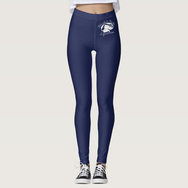 Blonde & Broke - Solide Leggings - Weißes Logo (Vorderseite)