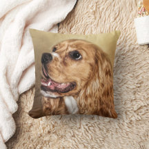 Blonde Cocker Spanel Throw Kissen