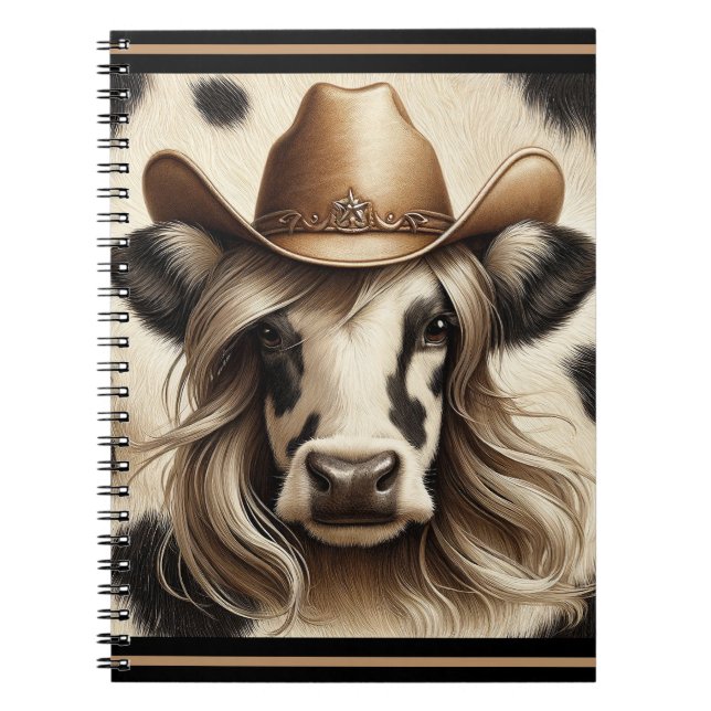 Blonde Country Cow Girl Funny Notizblock (Vorderseite)