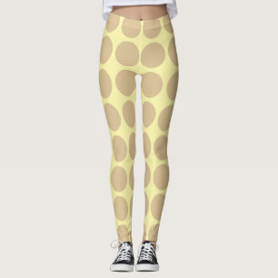 Blonde Cream Neutral Dots Leggings