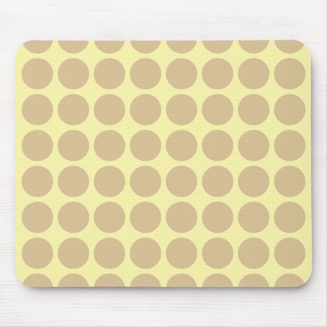 Blonde Cream Neutral Dots Mousepad (Vorne)