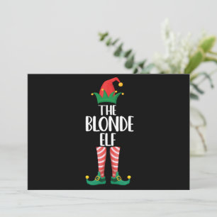 Blonde Elfe passend zur Familien-Weihnachtsfeier-E Einladung