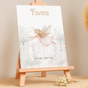 Blonde Fairy Baby Duwer bevorzugt Tafelzeichen Poster