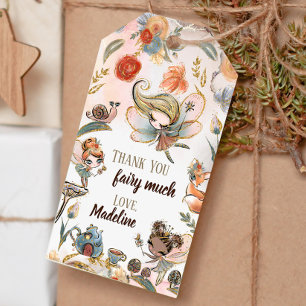 Blonde Fairy Birthday Enchanted Forest Favor Tags Geschenkanhänger