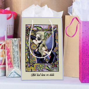 Blonde Fairy Floral Lila Mittlere Geschenktüte