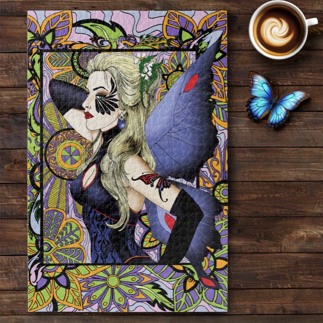 Blonde Fairy Floral Lila Puzzle (Von Creator hochgeladen)
