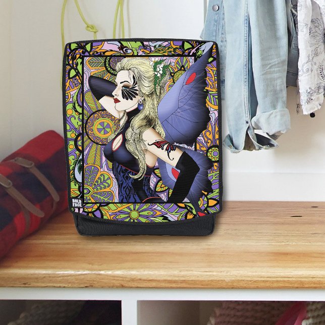 Blonde Fairy Floral Lila Rucksack (Von Creator hochgeladen)