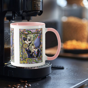 Blonde Fairy Floral Lila Tasse