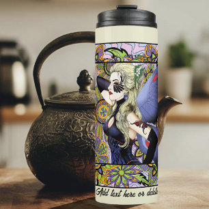 Blonde Fairy Floral Lila Thermosbecher