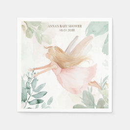 Blonde Fairy Girl Baby Dusche Serviette