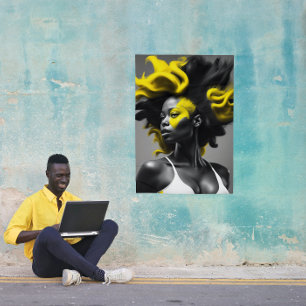 Blonde Farbe für Schwarzes Haar Poster