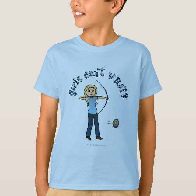 Blonde Female Archery T-Shirt (Vorderseite)
