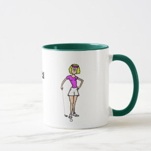 Blonde Female Golfer Tasse