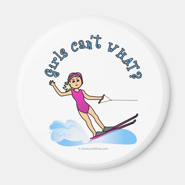 Blonde Female Water Skier Magnet (Vorne)
