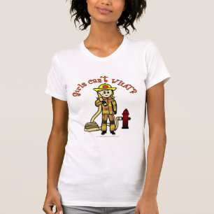 Blonde Feuerwehrmädchen T-Shirt