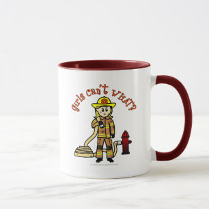 Blonde Feuerwehrmädchen Tasse