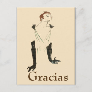Blonde Frau, Gracias, Text ändern Postkarte