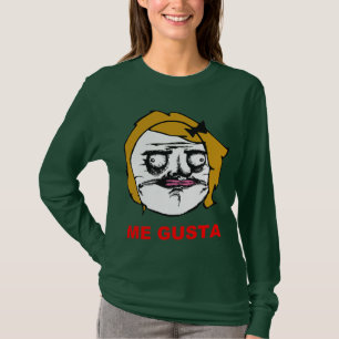 Blonde Frau ich Gusta Comic-Raserei-Gesicht Meme T-Shirt