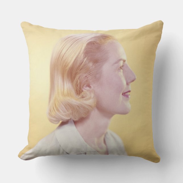 Blonde Frau Kissen (Vorderseite)