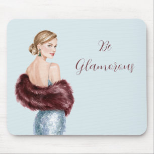 Blonde Frau sei glamourös Mousepad