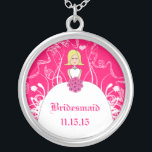 Blonde Fuchsia Wedding Bridesmaid Necklace Versilberte Kette<br><div class="desc">Keepake Necklaces Wählen Sie entweder Silver Plated Gold Finish oder Sterling Silver Unique Personalisiert Custom !st Christmas Gift Wedding Party Necklaces - um die Hintergrundfarbe zu ändern - klicken Sie auf Anpassen - wählen Sie das letzte Tool aus dem Drop-Down-Menü und wählen Sie aus einer der angezeigten Farben oder geben...</div>