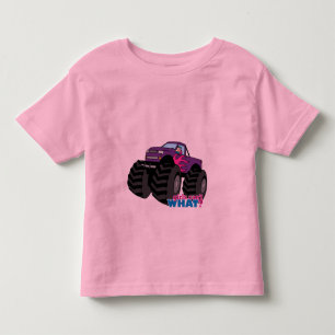 Blonde Girl Lila Monster Truck Kleinkind T-shirt
