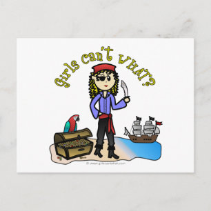 Blonde Girl Pirate Postkarte
