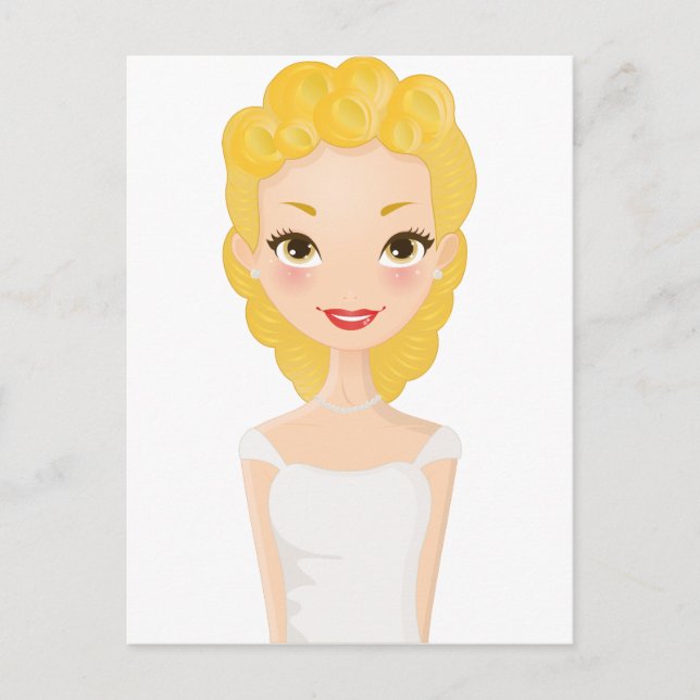 Blonde Girl Postkarte (Vorderseite)