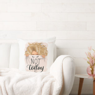 Blonde Girl Power Design for Confident Young Girls Kissen