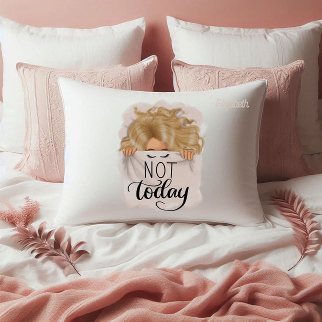 Blonde Girl Power Sleepy Young Blonde Woman Kissenbezug (Blonde Girl Power Sleepy Young Blonde Woman Pillow Case)