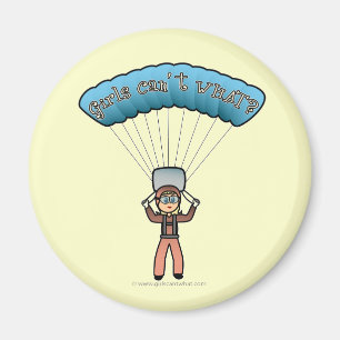 Blonde Girl Sky Diver Magnet