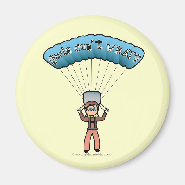 Blonde Girl Sky Diver Magnet (Vorne)
