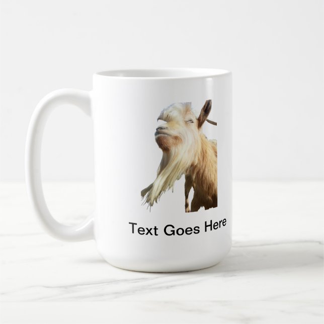 Blonde Goat Long Beard Goofy Haar rechts Kaffeetasse (Links)