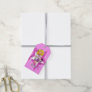 Blonde Haar Mädchen Star Rosa Gastgeschenk Geschen Geschenkanhänger