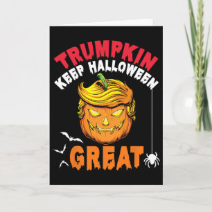 Blonde Haare Trump Kürbis Trumpkin Halloween behal Karte