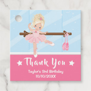 Blonde Hair Ballerina Pink Geburtstag Vielen Dank Geschenkanhänger