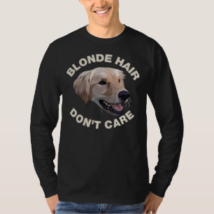 Blonde Hair Don't Care Golden Labrador Circle T-Shirt