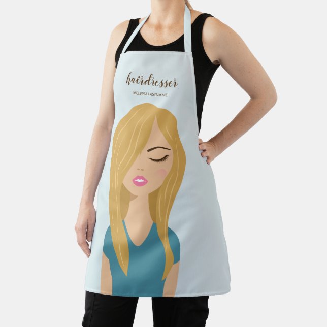 Blonde Hair Frau im Friseur der Blumenhaine Schürze (InSitu)