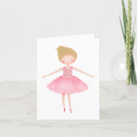 Blonde Hair Pink Tutu Ballerina Blank