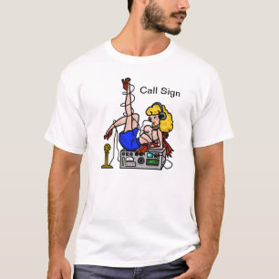 Blonde Ham Radio Button-up Girl Tshirt individuali